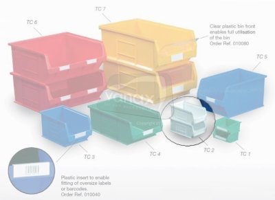 Topstore - Semi-Open Fronted Containers - 20 x Size 2