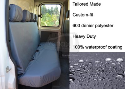 Tailored - Chassis Cab Rear 4-Seater Black Seat Covers - Grey