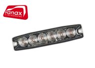 6 x 1 Watt LED Amber low profile flasher