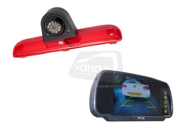 High Level Brake light camera and mirror mounted monitor