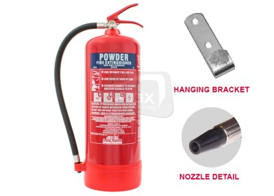 9 Kg Dry Powder Fire Extinguisher with wall bracket