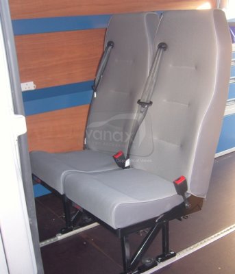 High Back Double with 3pt seat belts, M1/N1 Tested