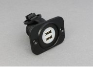 12v / 24v Recessed Twin USB Power Socket (5V 2.1A)