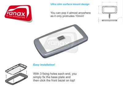 135mm Slim Surface Mount LED interior light (switched)