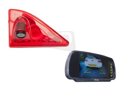 High Level Brake light camera and mirror mounted monitor