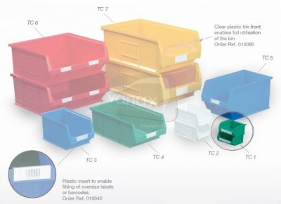 Topstore - Semi-Open Fronted Containers - 20 x Size 1