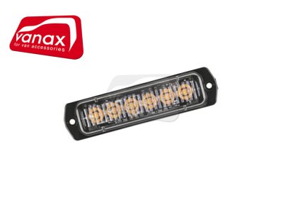 6 x 3 Watt LED Amber warning flasher