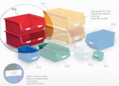 Topstore - Semi-Open Fronted Containers - 5 x Size 6