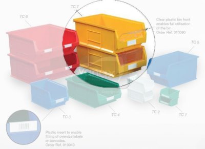 Topstore - Semi-Open Fronted Containers - 5 x Size 7